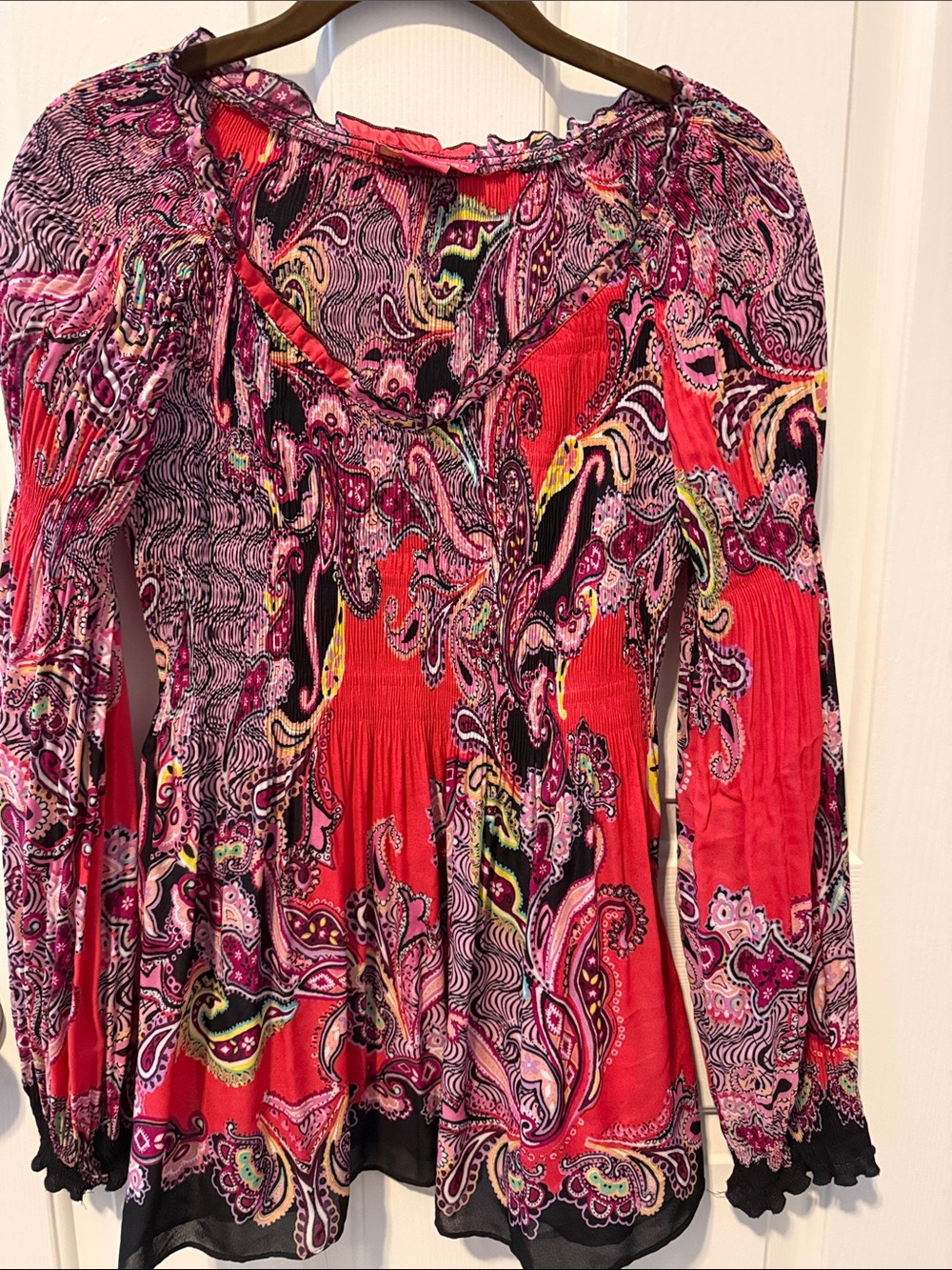 Sunny Leigh Pink Paisley Multicolor Top